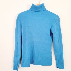 Ann Taylor turtle neck bright teal sweater size M